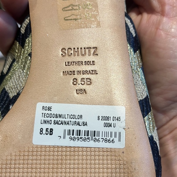 NIB Schultz Rose Nubuck and Fabric Mule - Picture 7 of 15